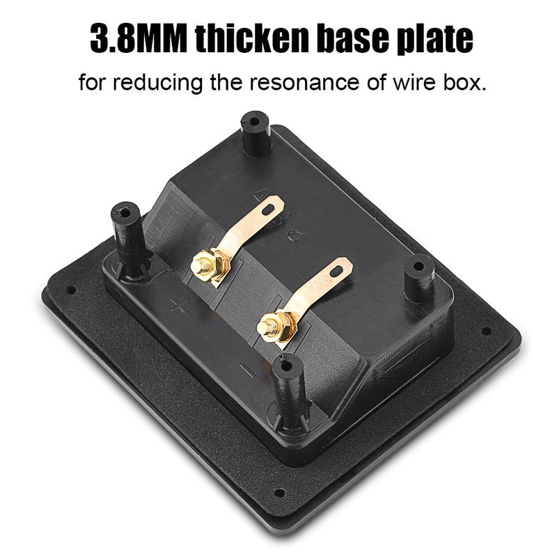 Zerone Speaker Terminal Box, DIY 2-Way Speaker Binding Post Terminal Cable Connector Box Subwoofer Plug Acoustic Components - Image 4